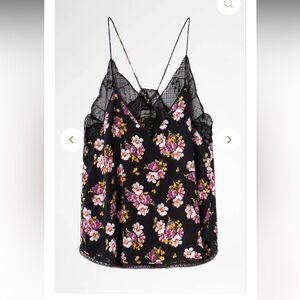 Zadig & Voltaire Christy peonies 100% silk camisole - size M - perfect condition
